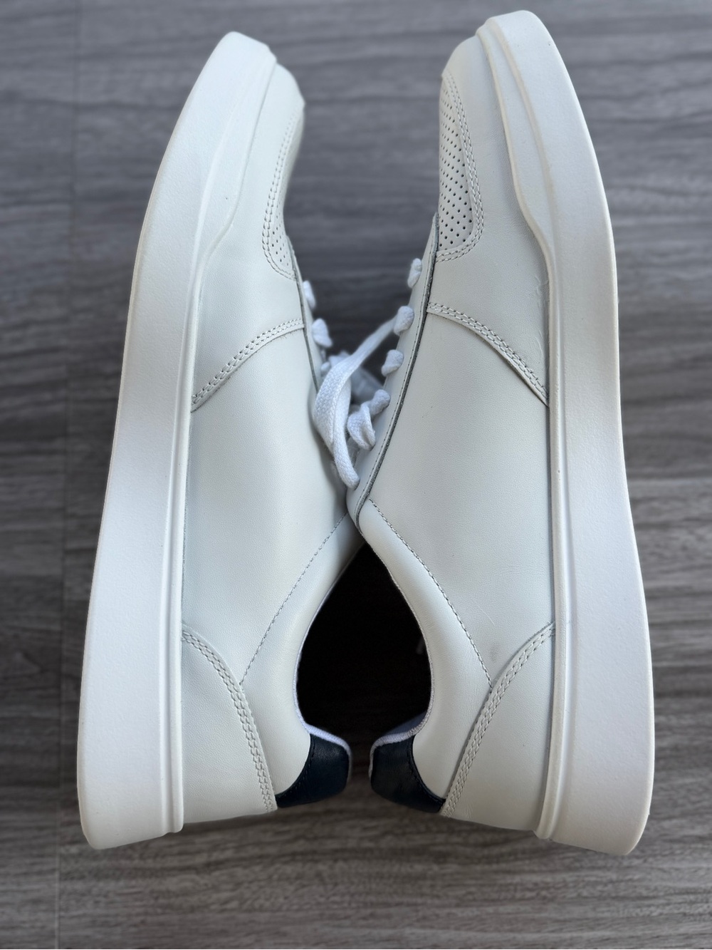 Cole Haan Men's GrandPro Rally Laser Cut Perforated White Leather Court Sneakers - Picture 6 of 9